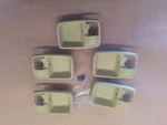 1987-1991 Isuzu Trooper Interior Door Handle Trim Escutcheon Tan. Fixed Price $55.00.