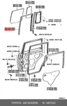 Genuine Oe Run, Rear Door Glass, Left, 6815242050 For Toyota 68152-42050. Fixed Price $49.60.