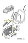 Audi 2016-2018 A7 Door Seal Retainer Plate 4G8839151B. Fixed Price $90.33.