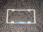 Rare Vintage Grants Pass Oregon Auto Premier Center License Plate Frame. Fixed Price $49.99.