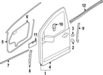 Genuine Nissan Door Window Belt Weatherstrip 80834-9BU0A. Fixed Price $46.87.