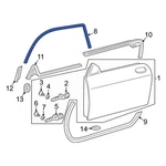 For Porsche Boxster 1997-2004 98653707702 Upper Door Seal. Fixed Price $612.50.