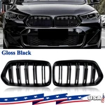 For 2018-2023 Bmw F39 X2 Front Kidney Hood Grille Dual Slats Glossy Black. Fixed Price $58.55.