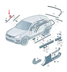 Vw Touareg Windshield Right Water Deflector Strip 7P6854328A9B9 No Duties. Fixed Price $46.24.