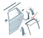 New Audi Q5 Fy Rear Right Door Window Guide 80A839440B No Import Duties To. Fixed Price $215.86.