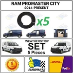 Ram Promaster City 5-PC Weatherstrip Set Front, Sliding, Cargo Doors. Fixed Price $160.00.