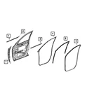 Genuine Mopar Front Door Belt Inner Weatherstrip Left 55399209AB. Fixed Price $24.19.