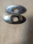 68-75 C3 Corvette Convertible Rear Decklid Bezels (2) --gm #3918587--PREOWNED. Fixed Price $40.00.