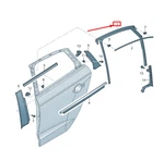 New Audi A3 Sportback Rear Left Window Channel 8V5839431D Original. Fixed Price $169.80.