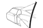 Mustang Door Glass Vertical Weatherstrip Fastback Lh 1969 - 1970. Fixed Price $10.95.