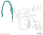 Jeep 2014-2023 Cherokee Front Door Molding Left 1UJ43DX9AB. Fixed Price $109.99.