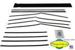 55 56 57 Chevy 210 Series 4-DOOR Hardtop Window Felt Fuzzie Rubber Seal 12PC Kit. Fixed Price $259.99.