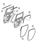 Genuine Mopar Rear Door Belt Outer Weatherstrip Right 68257258AE. Fixed Price $137.20.