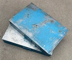Vintage Bowman Distribution Metal Parts Bins - 18" X 12" 3". Fixed Price $109.99.
