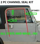 Pair Window Run Channel Seal Weatherstrip Fits 81-95 Jeep CJ7 CJ8 Wrangler Yj. Fixed Price $54.99.