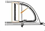 New 1940 Ford Closed Car Vent Window Glass Edge Seals Pair 01A-7022296. Fixed Price $27.64.