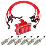 Ignition Coil & Spark Plugs Wires Set 1994-2000 Ford Mustang V6 3.8L. Fixed Price $79.99.