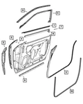 08-23 Dodge Challenger Front Door Glass Run #11 Right Side Factory Mopar New Oem. Fixed Price $252.66.
