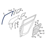 For Kia Sportage 2017-2022 83530D9000 Rear Left Window Channel. Fixed Price $201.33.