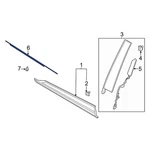 Ford Escape 2020-2023 LJ6Z7825860A Rear Right Door Belt Molding. Fixed Price $102.20.