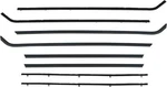 1963-65 Belvedere Coronet; Door & Quarter Glass Horizontal Weatherstrip Set; 4. Fixed Price $199.99.