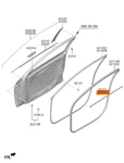 Genuine New Front Door Belt Inside Rh Weatherstrip Hyundai Elantra 2019-2024. Fixed Price $42.75.